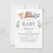 Baby shower Woodland Eucalyptus groen Kaart (Voorkant)