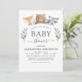 Baby shower Woodland Eucalyptus groen Kaart (Staand voorkant)