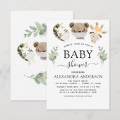 Baby shower Woodland Eucalyptus groen Kaart (Voorkant / Achterkant)