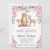 Baby shower Woodland Floral Kaart (Voorkant)