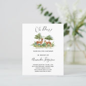 Baby shower Woodland Forest Animal Deer Invitation (Staand voorkant)