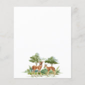 Baby shower Woodland Forest Animal Deer Invitation (Achterkant)