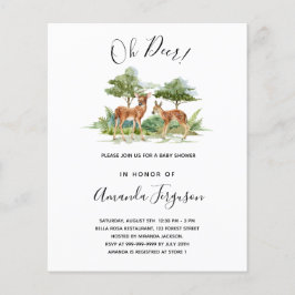 Baby shower Woodland Forest Animal Deer Invitation