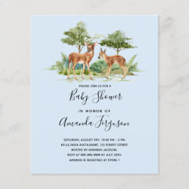Baby shower Woodland Forest Animals Jongensuitnodi