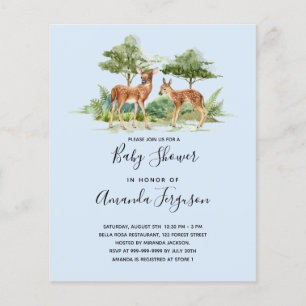 Baby shower Woodland Forest Animals Jongensuitnodi