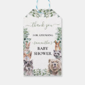 Baby shower Woodland Forest Animals Welkom Cadeaulabel (Achterkant)