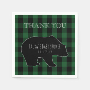 Baby shower Woodland Forest Boy   Lumberjack Play Servetten