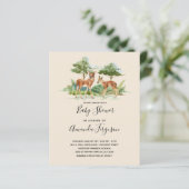 Baby shower Woodland Forest Deer Invitation (Staand voorkant)