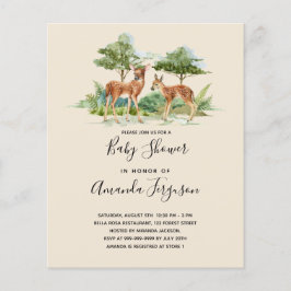 Baby shower Woodland Forest Deer Invitation