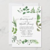 Baby shower Woodland Forest Greenery per Mail Kaart (Voorkant)