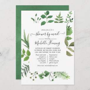 Baby shower Woodland Forest Greenery per Mail Kaart