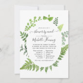 Baby shower Woodland Forest Greenery per Mail Kaart (Voorkant)