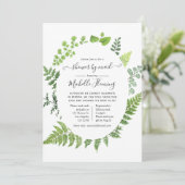 Baby shower Woodland Forest Greenery per Mail Kaart (Staand voorkant)