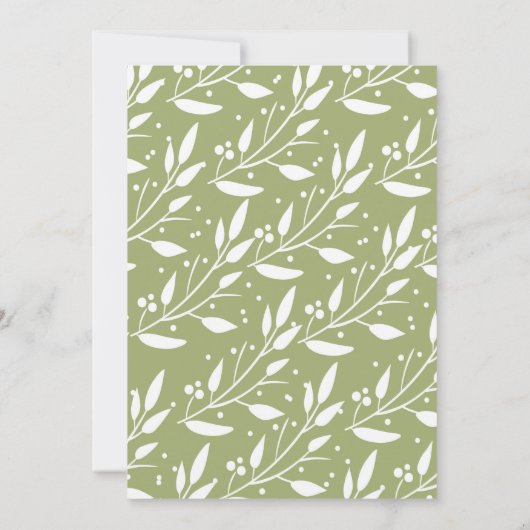 Baby shower Woodland Fox Uitnodiging (Achterkant)