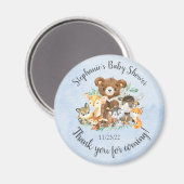 Baby shower Woodland Friends Boys Magneet (Voorkant / Achterkant)