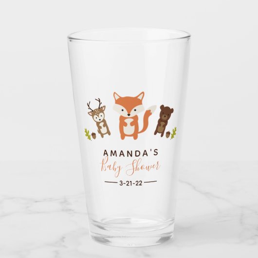 Baby shower Woodland Glas (Voorkant)
