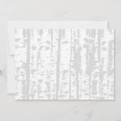 Baby shower Woodland Hare Birch Trees Kaart (Achterkant)
