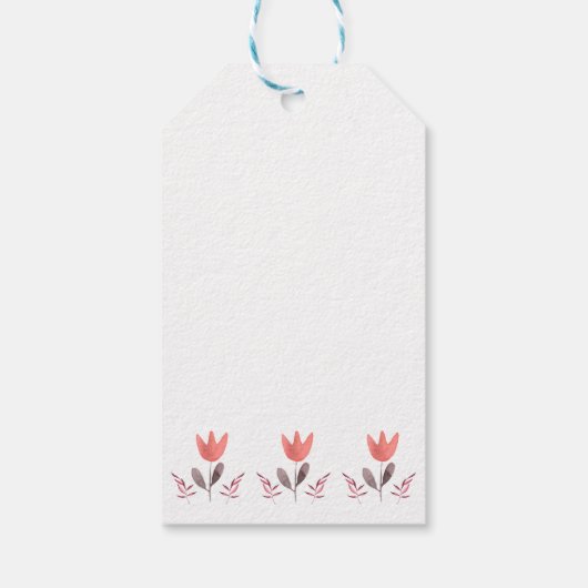 Baby shower Woodland Herten Plant Pot Dank u Cadeaulabel (Achterkant)