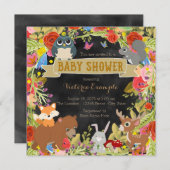 Baby shower Woodland Kaart (Voorkant / Achterkant)