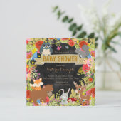 Baby shower Woodland Kaart (Staand voorkant)