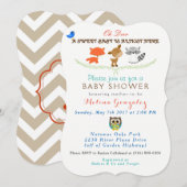 Baby shower Woodland Kaart (Voorkant / Achterkant)