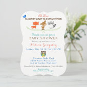 Baby shower Woodland Kaart (Staand voorkant)