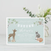 Baby shower Woodland Kaart (Staand voorkant)