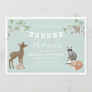 Baby shower Woodland Kaart