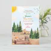 Baby shower Woodland Kaart (Staand voorkant)