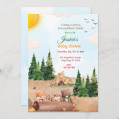 Baby shower Woodland Kaart (Voorkant / Achterkant)