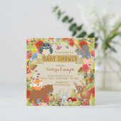 Baby shower Woodland Kaart (Staand voorkant)