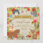 Baby shower Woodland Kaart (Voorkant)
