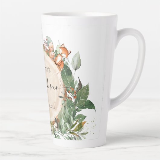 Baby shower Woodland Latte Mok (Rechts)