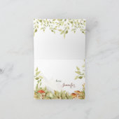 Baby shower Woodland Mushroom Bedankkaart (Binnen)