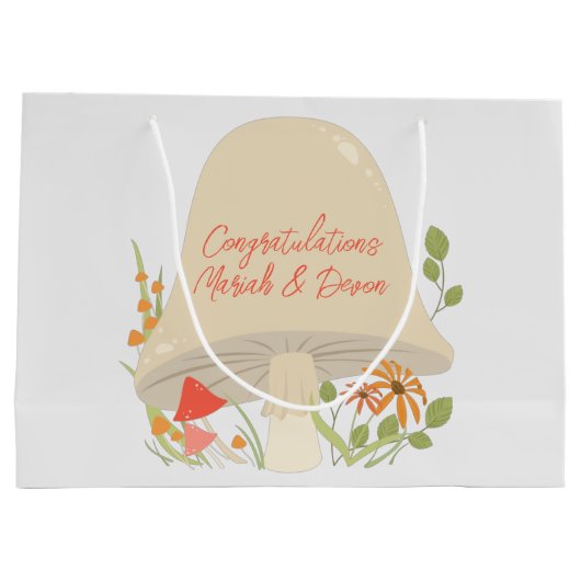 Baby shower Woodland Mushroom Groot Cadeauzakje (Achterkant)