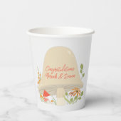 Baby shower Woodland Mushroom Papieren Bekers (Achterkant)