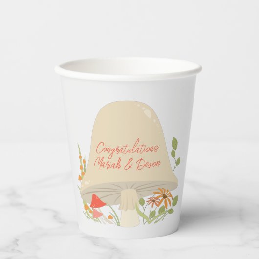 Baby shower Woodland Mushroom Papieren Bekers (Voorkant)