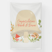 Baby shower Woodland Mushroom Spandoek (Verticaal)