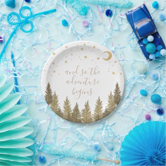 Baby shower Woodland Papieren Bordje (Feest)