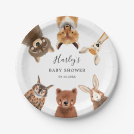 Baby shower Woodland Papieren Bordje