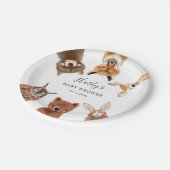 Baby shower Woodland Papieren Bordje (Gekanteld)