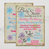 Baby shower Woodland Rendieren Uitnodigingen (Voorkant / Achterkant)