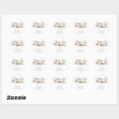Baby shower Woodland Ronde Sticker (Vel)