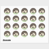 Baby shower Woodland Ronde Sticker (Vel)