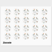 Baby shower Woodland Ronde Sticker (Vel)