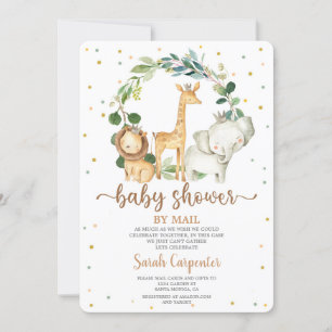 Baby shower Woodland safari per post Kaart