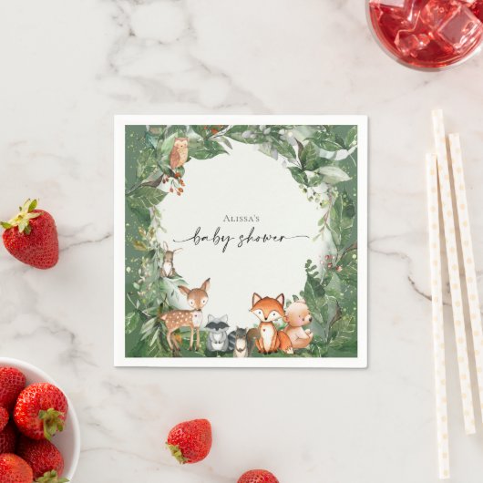 Baby shower Woodland Servet (Insitu)