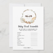 Baby Shower Woord Door Elkaar Gamekaart Kaart (Voorkant)