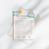 Baby shower woord zoeken spel Kaart