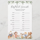 Baby shower Word Scramble Game (Voorkant)